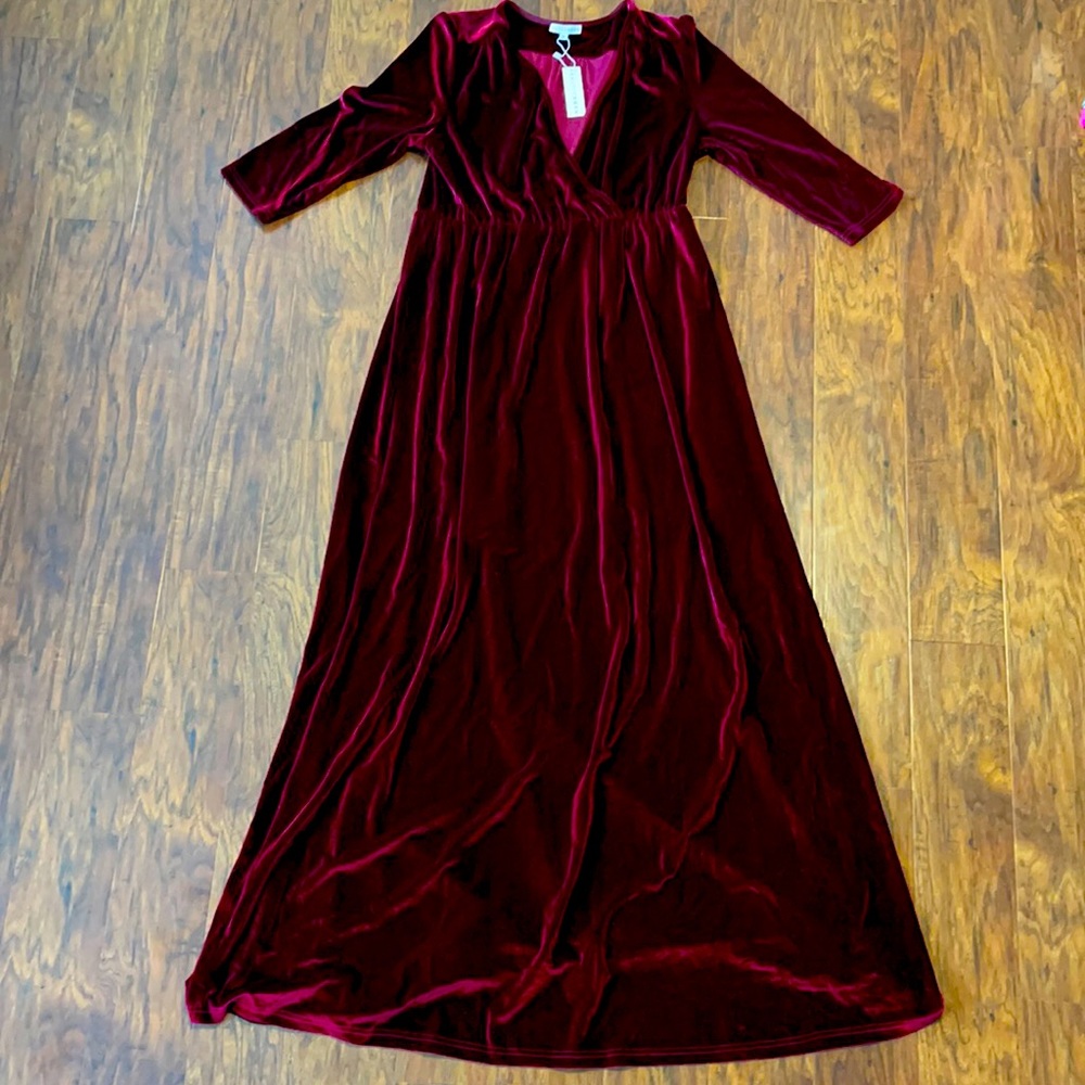 Baltic Born Velvet Dress Burgundy BNWT